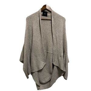 Zara Ribbed Knit Tan Cream Cocoon Cardigan Women’s Medium